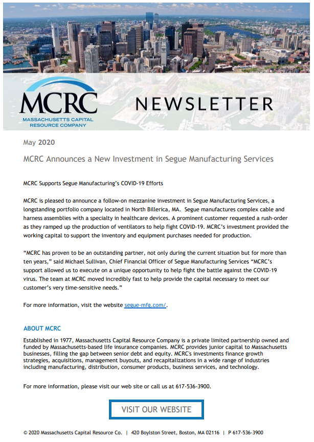 MCRC May 2020 Newsletter